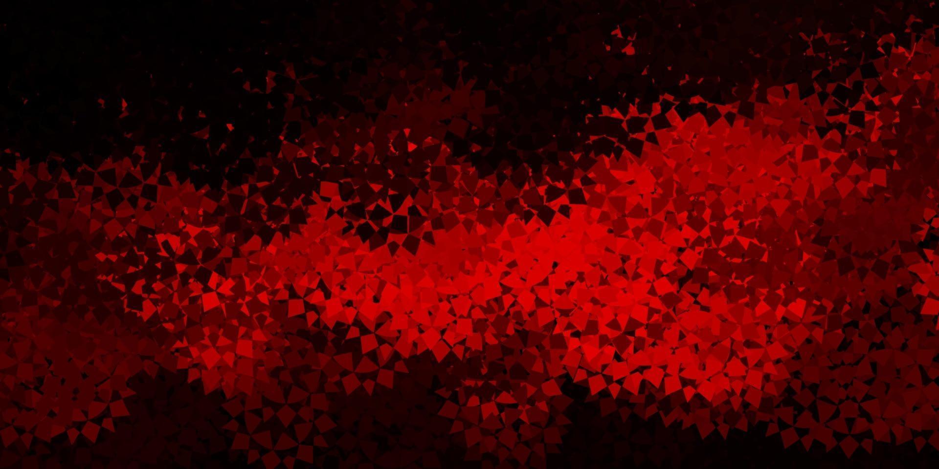 Dark red vector background with polygonal forms.