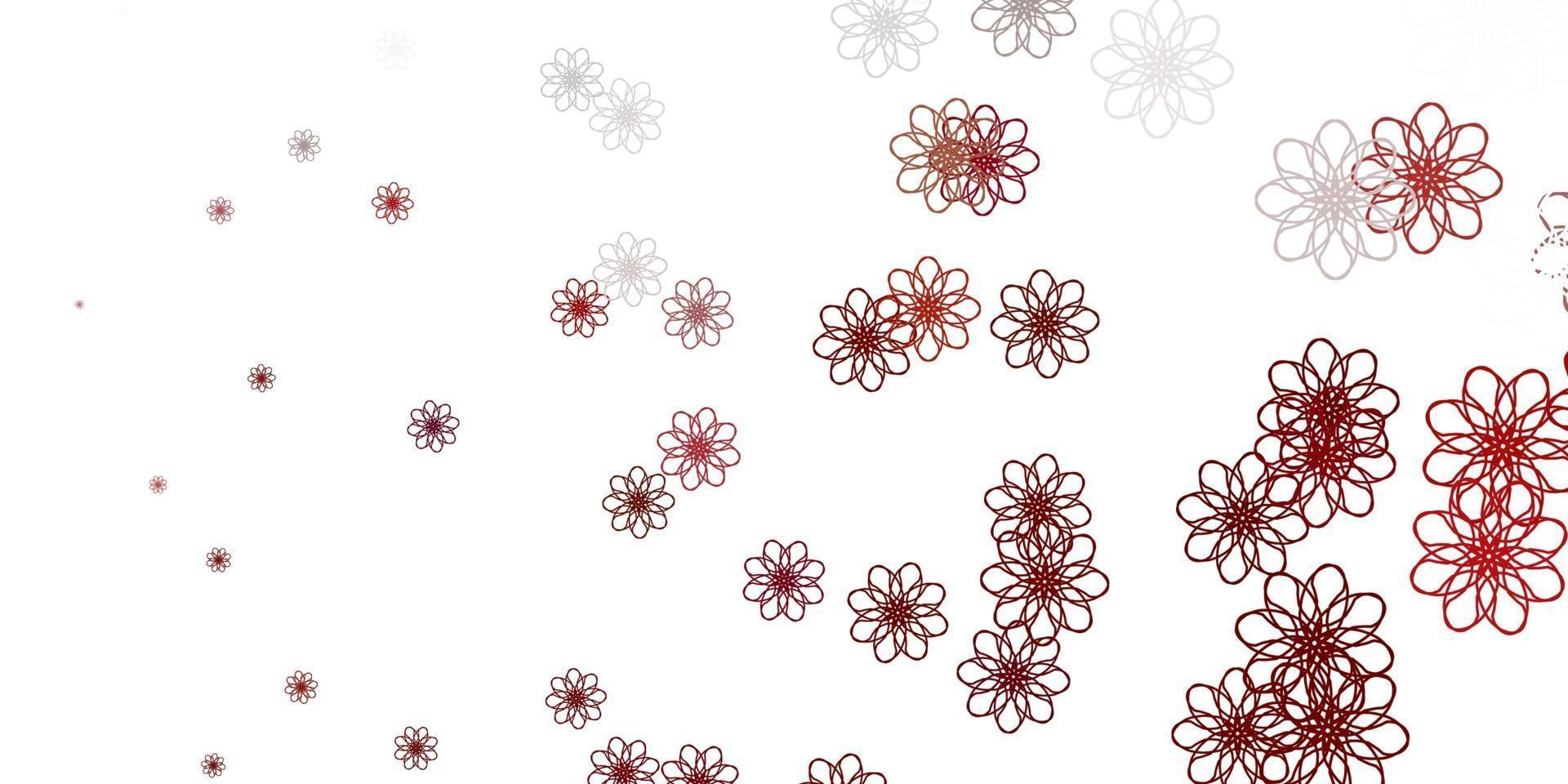 Light Red vector natural backdrop with flowers.
