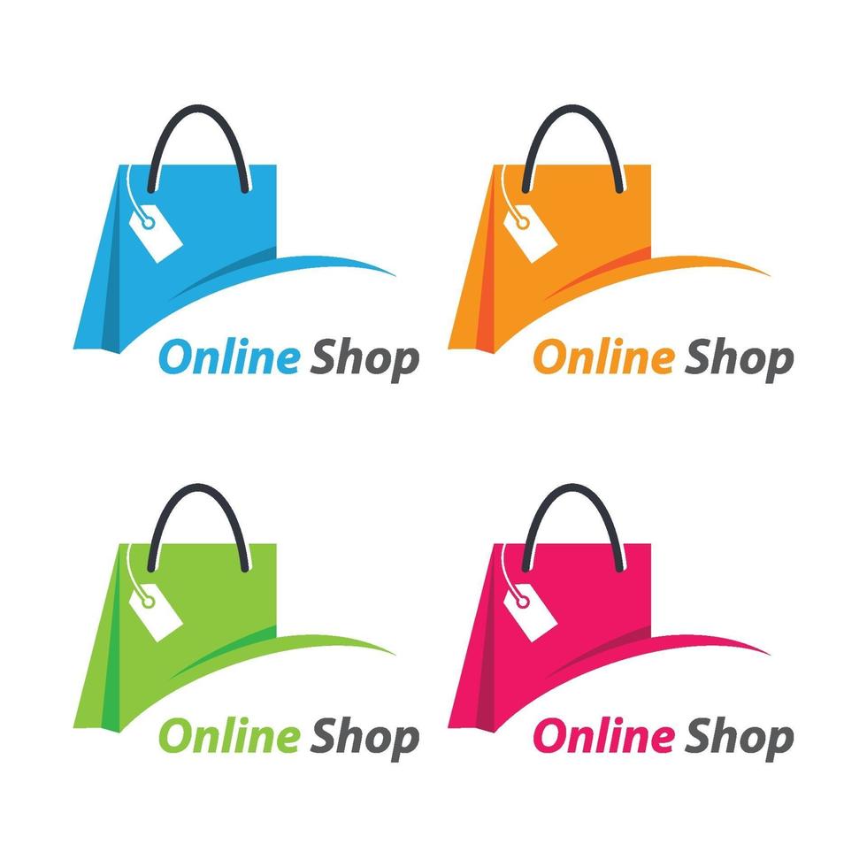 Online shop logo images vector