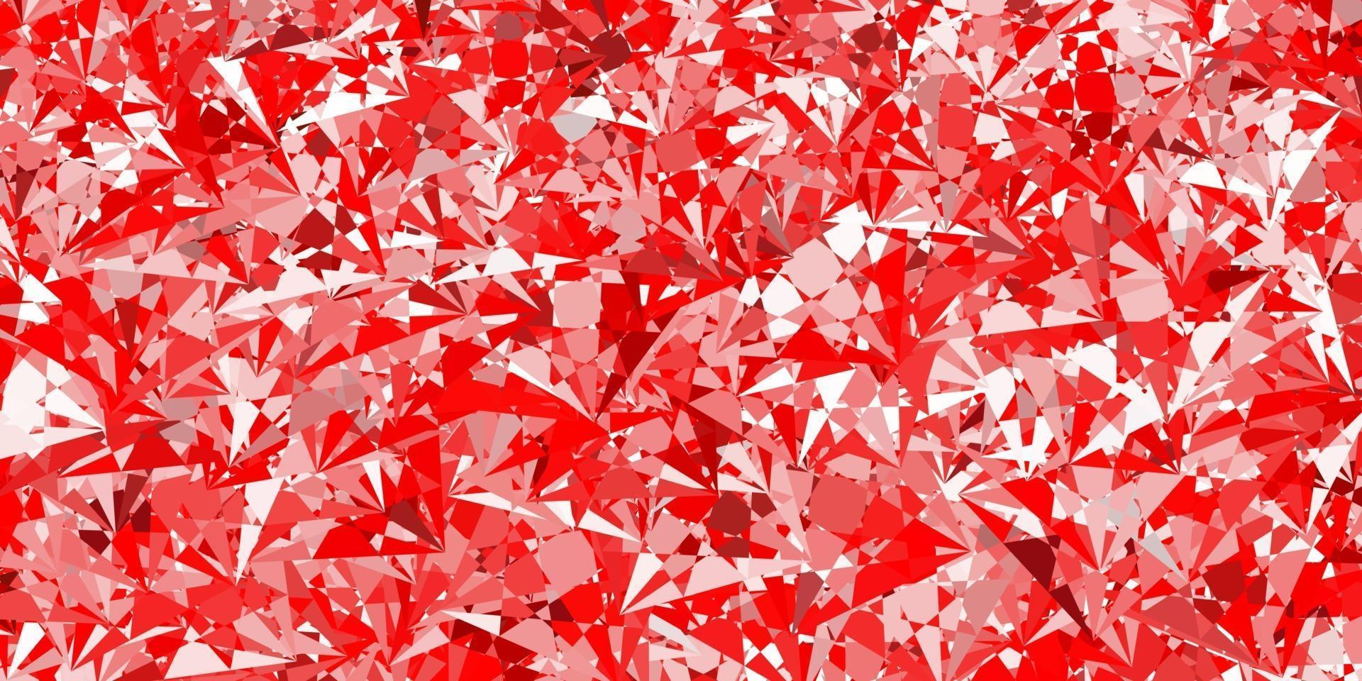 Light Red vector backdrop with triangles, lines.