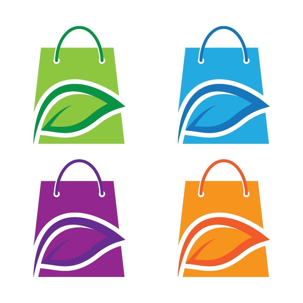 Eco bag logo images illustration vector