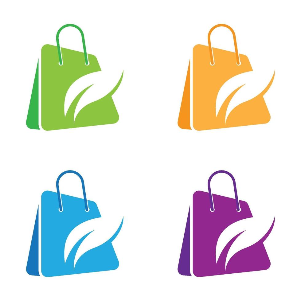 Eco bag logo images illustration vector