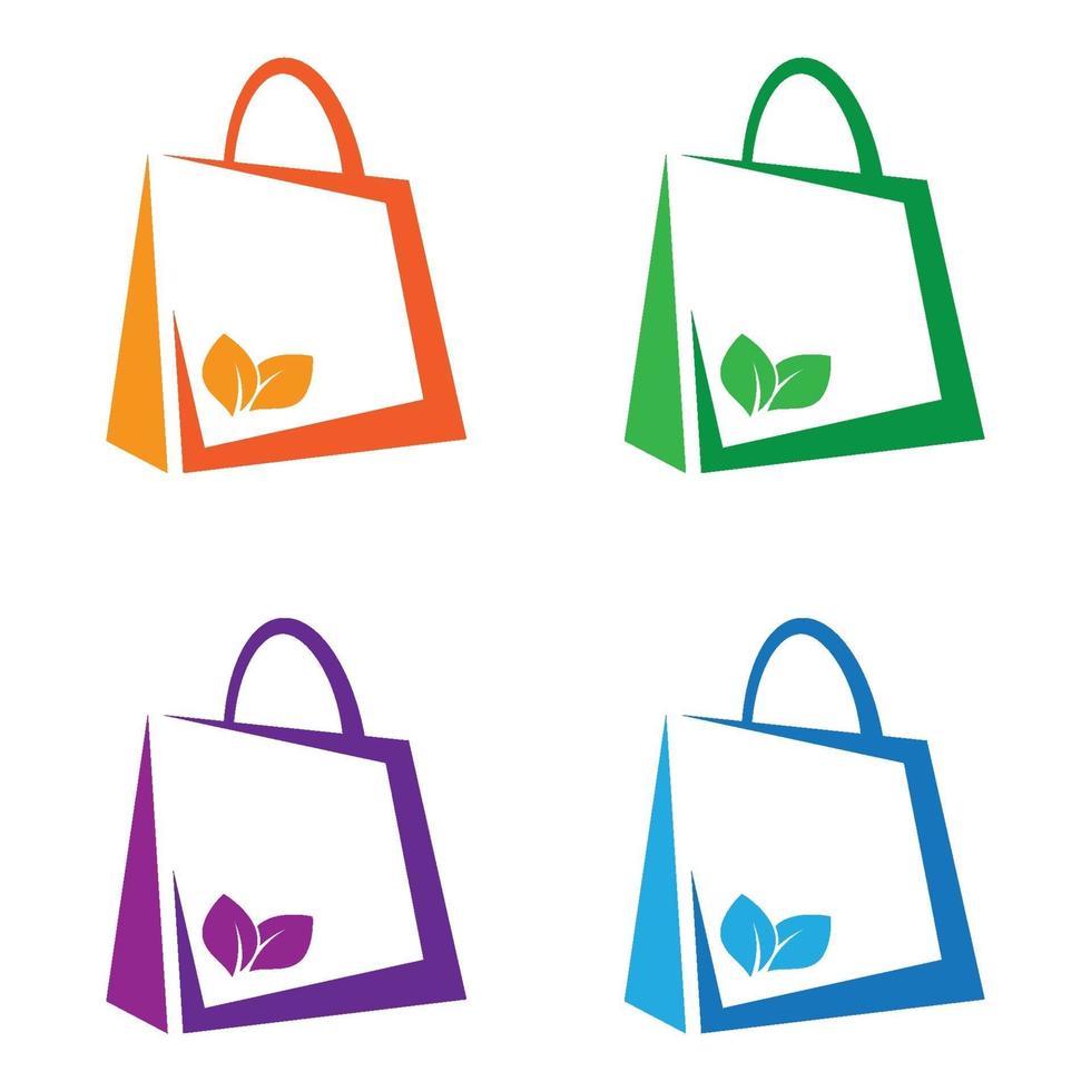 Eco bag logo images illustration vector