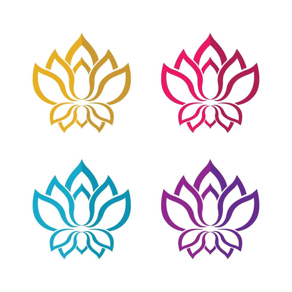 Beauty lotus logo images vector