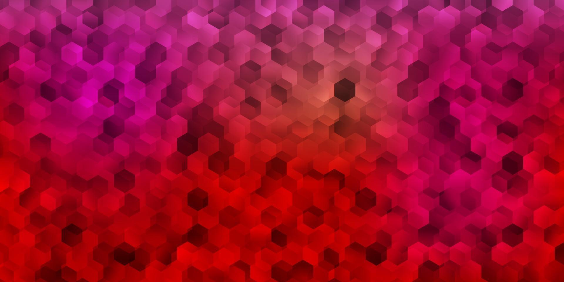 Light red vector pattern with hexagons.