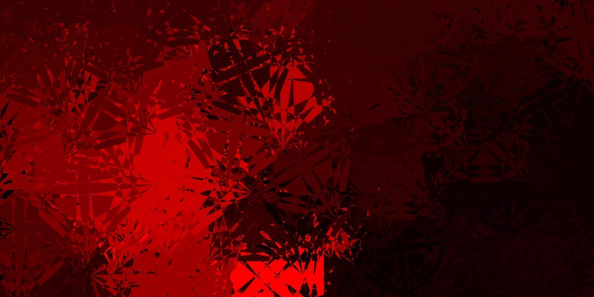 Fondo de vector rojo oscuro con formas poligonales.