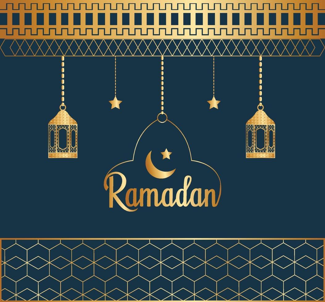 Ramadan Islamic banner or background design editable template vector