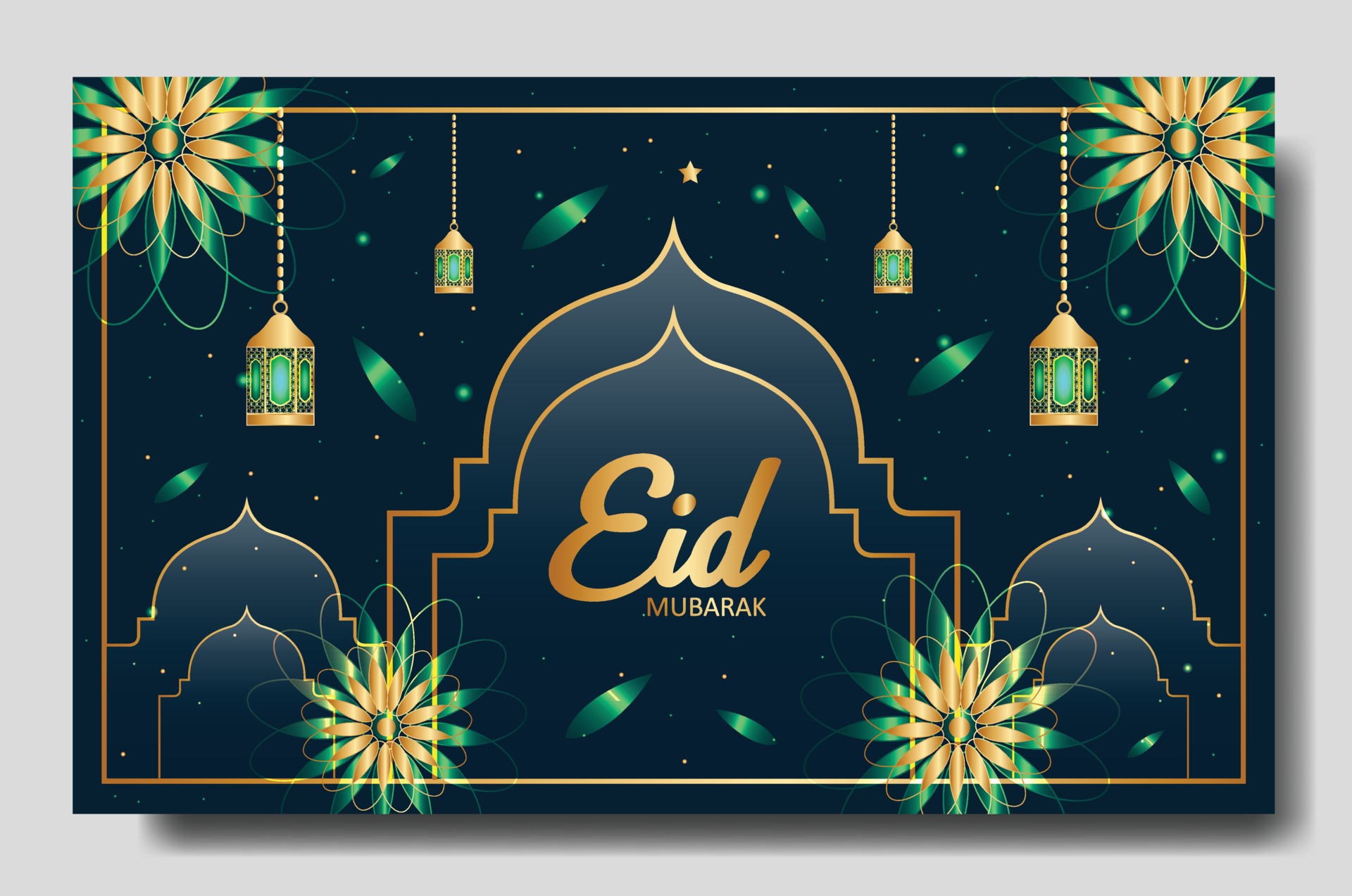 Eid Mubarak banner or poster design. Islamic editable background template  2271484 Vector Art at Vecteezy