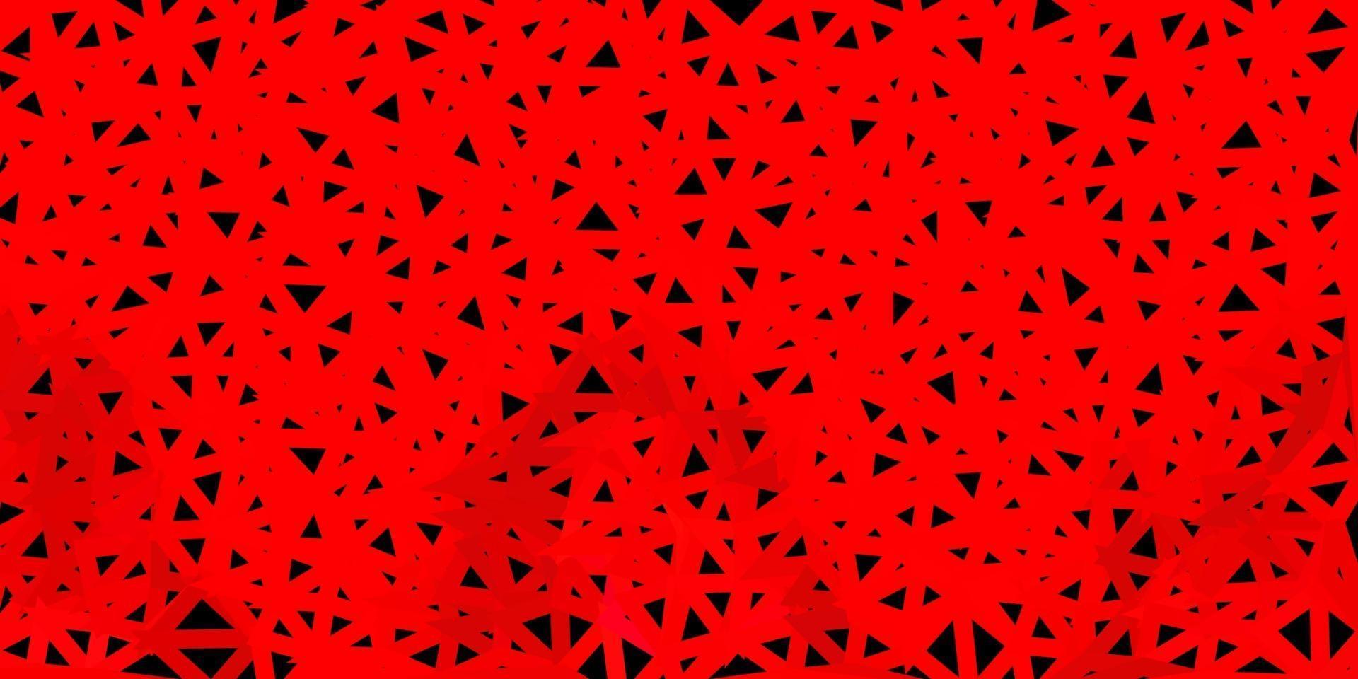 telón de fondo de triángulo abstracto vector rojo oscuro, amarillo.