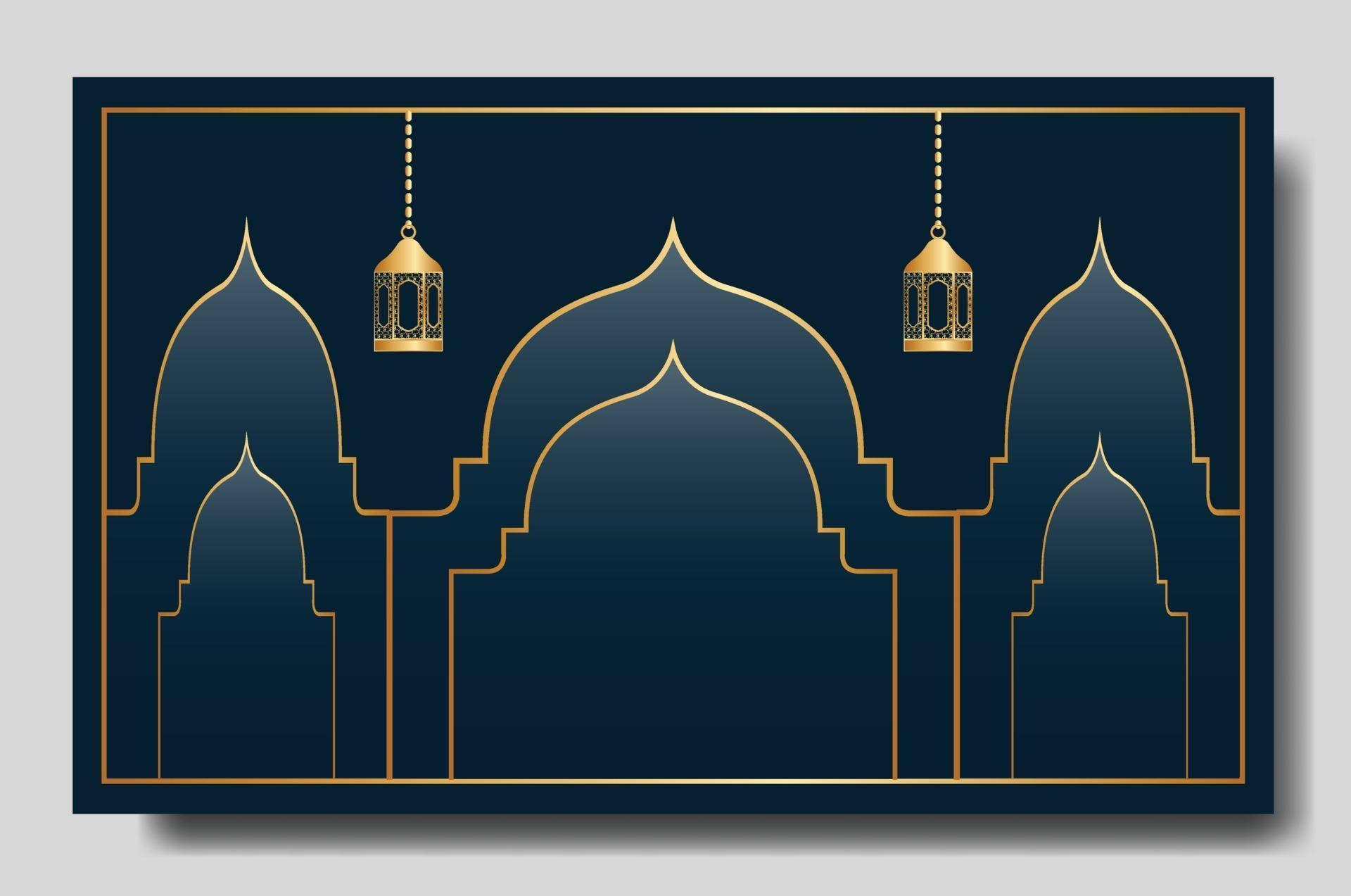 Eid Mubarak card or banner design. editable background ...