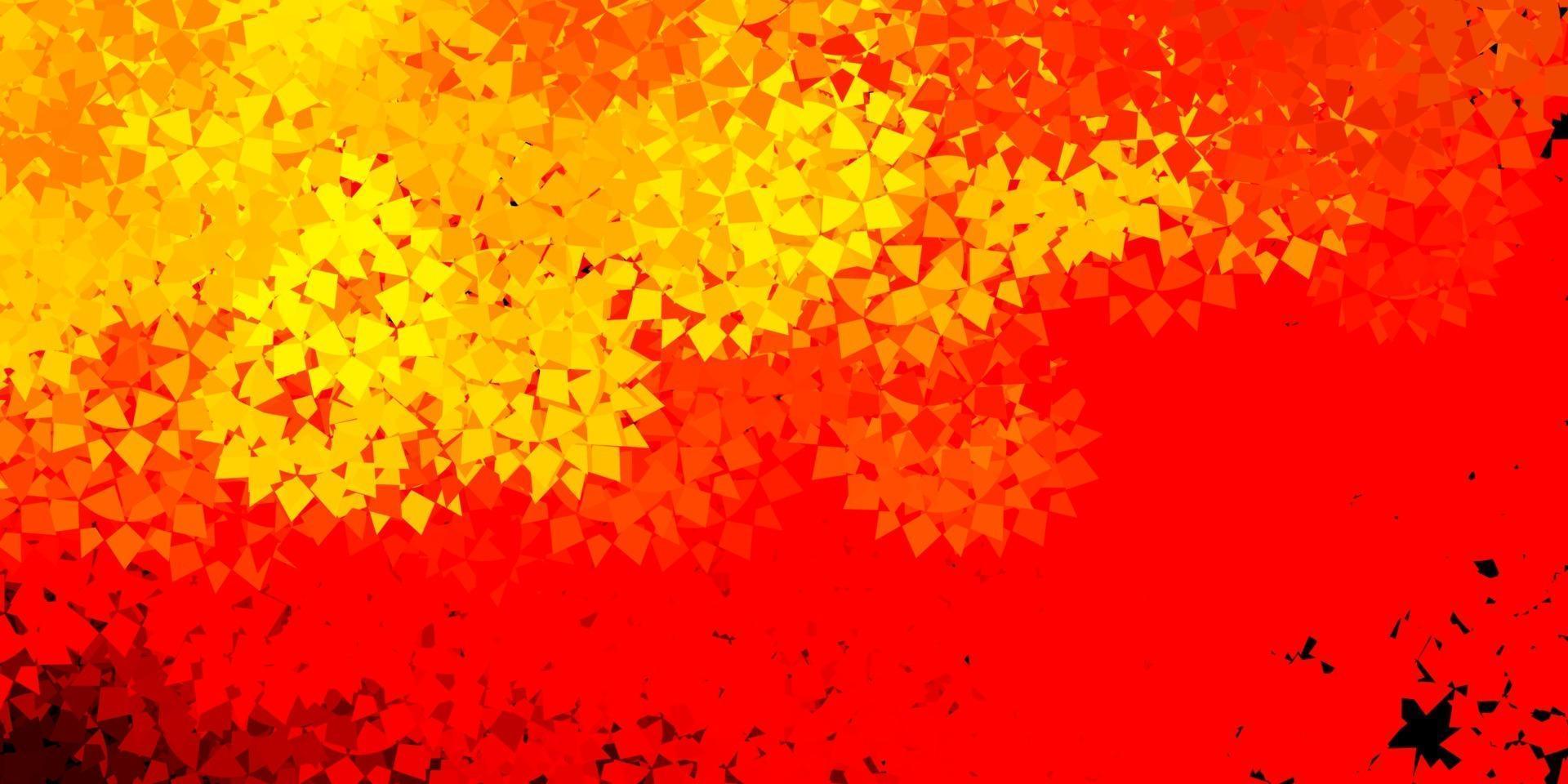 Light red, yellow vector background with polygonal forms.
