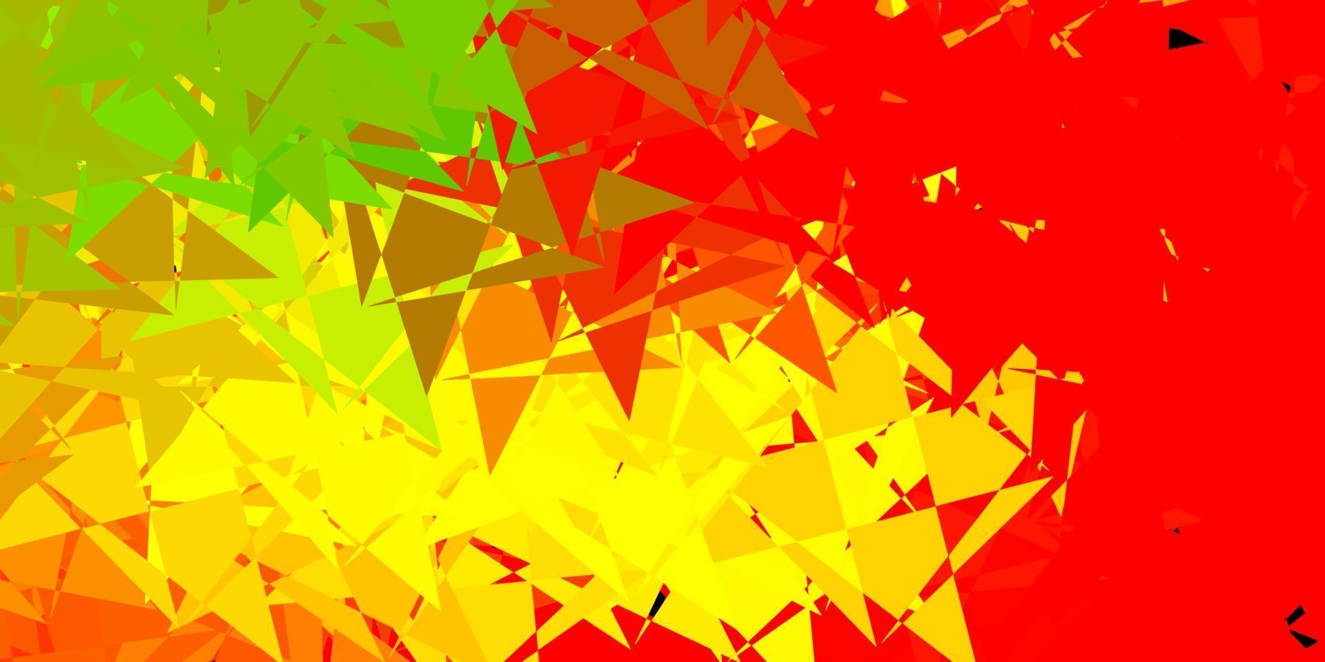 Light red, yellow vector background with polygonal forms.