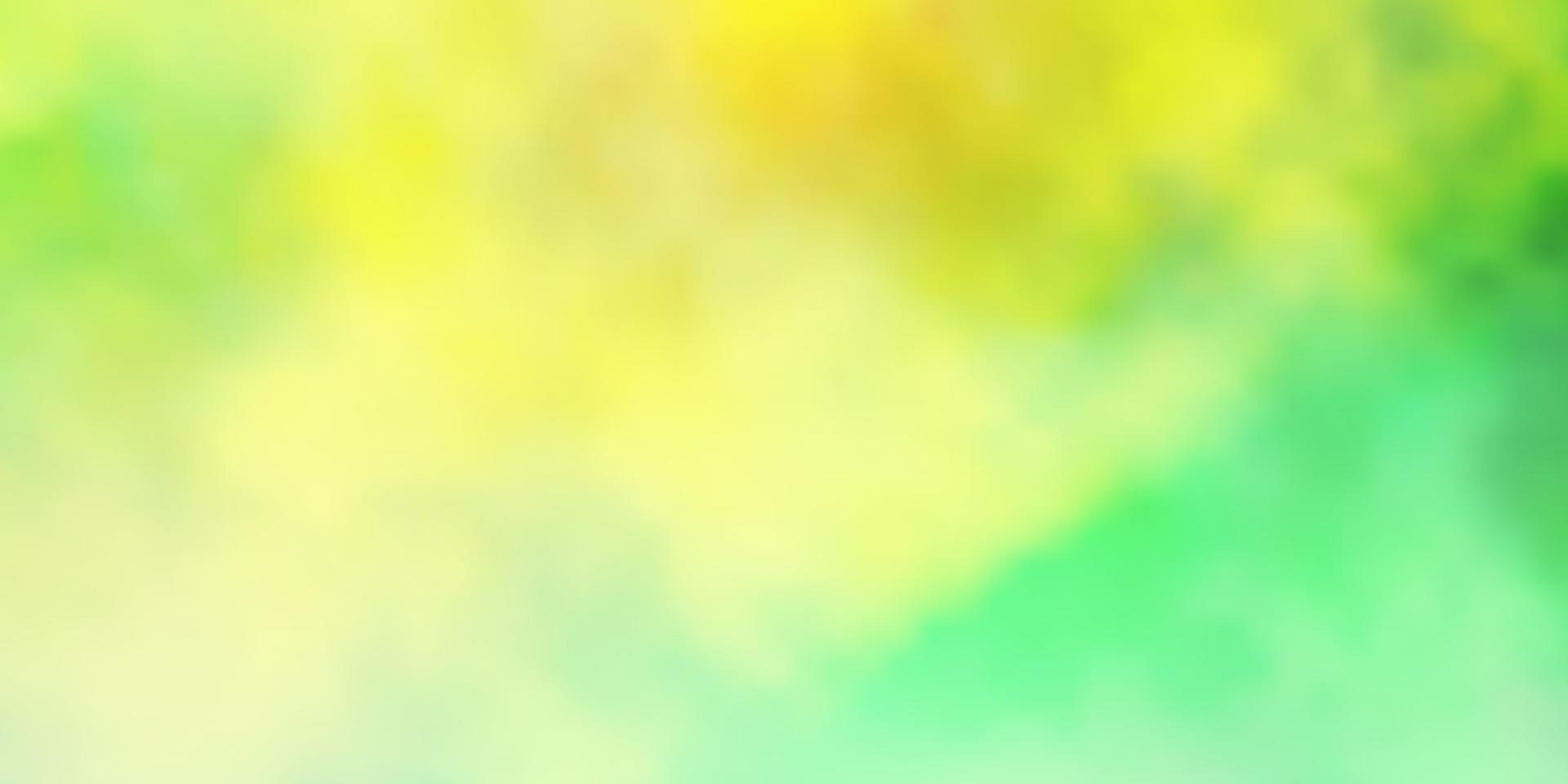 Light Green, Yellow vector template with sky, clouds.