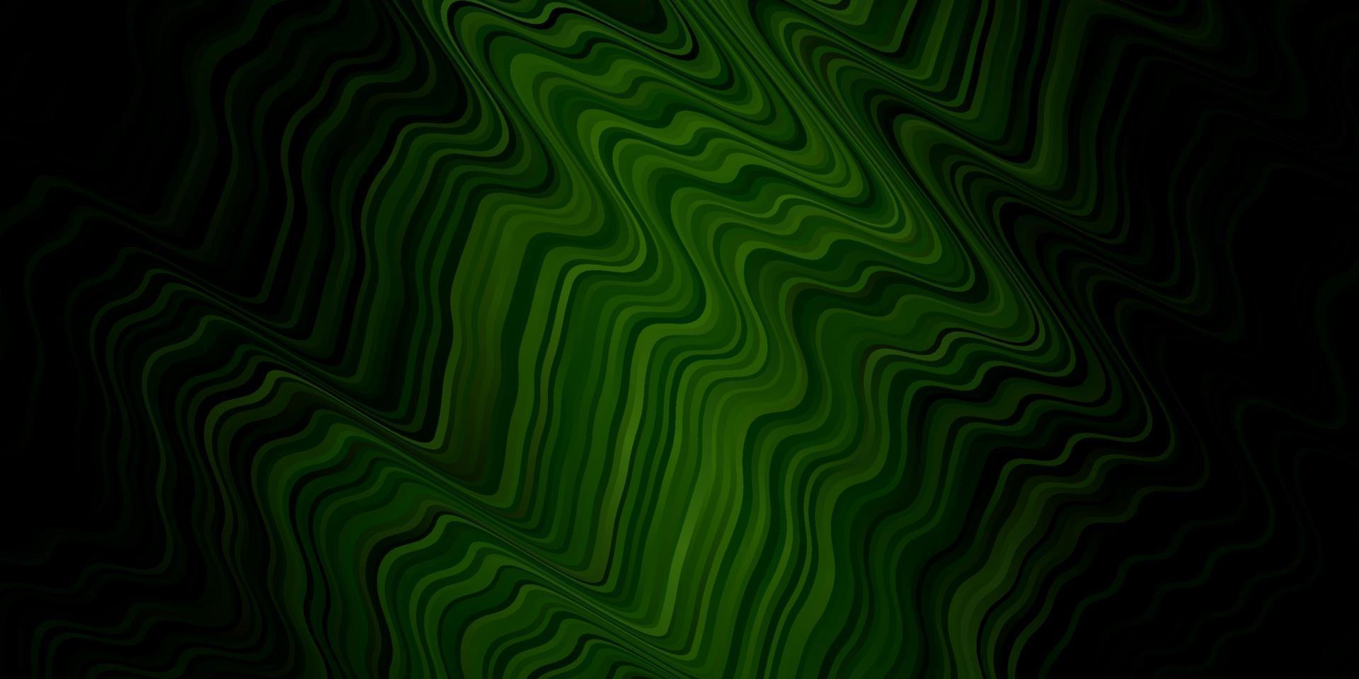 Dark Green vector template with curves.
