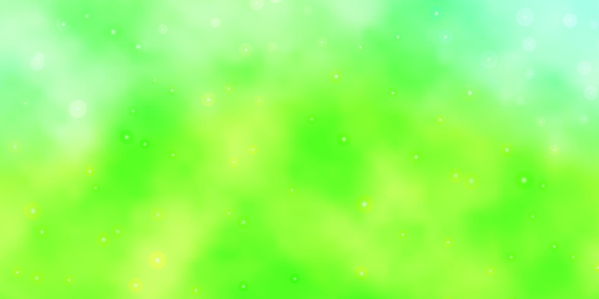 Light Green vector template with neon stars.