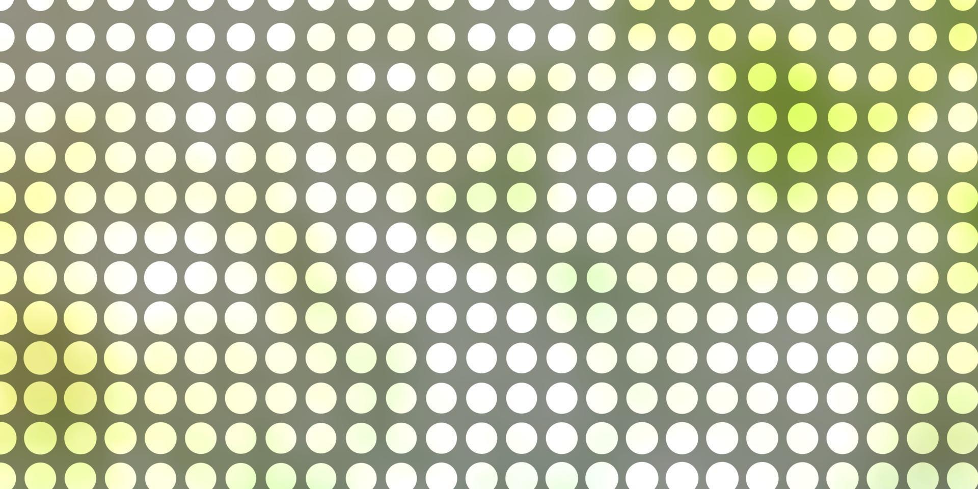 Light Green vector backdrop with circles.