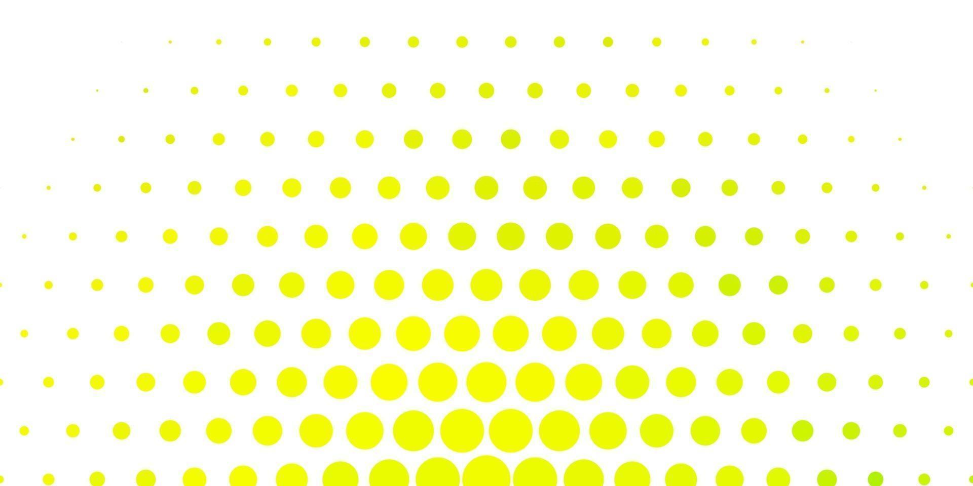 diseño de vector verde claro, amarillo con formas circulares.