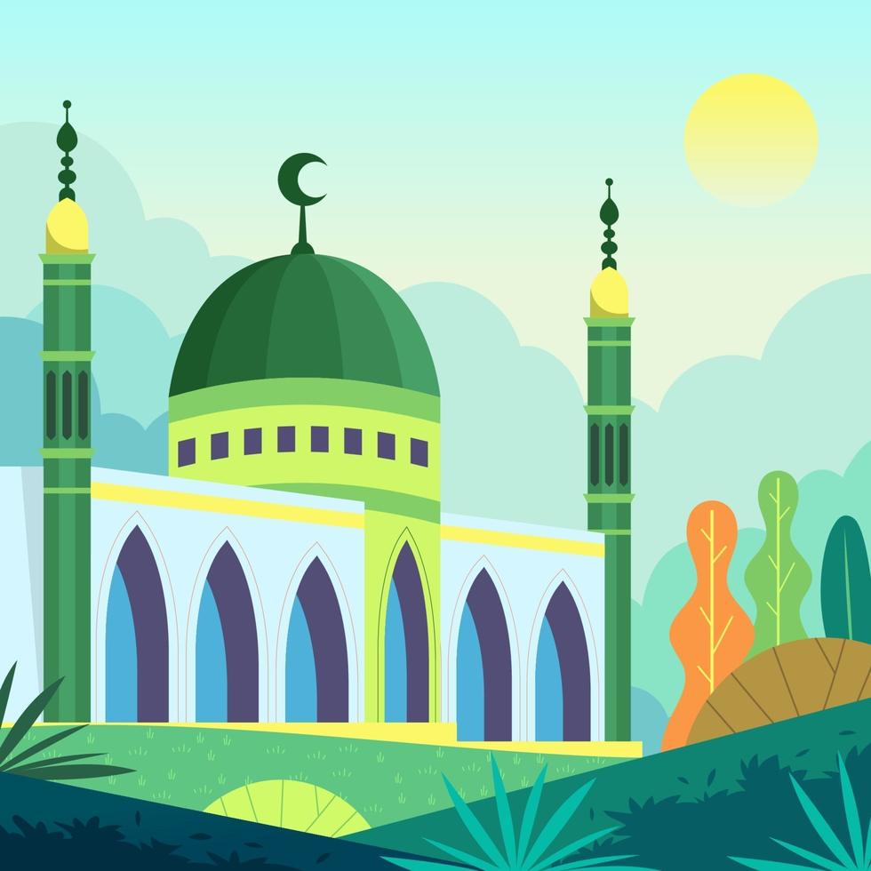 Islamic Mosque Building vector