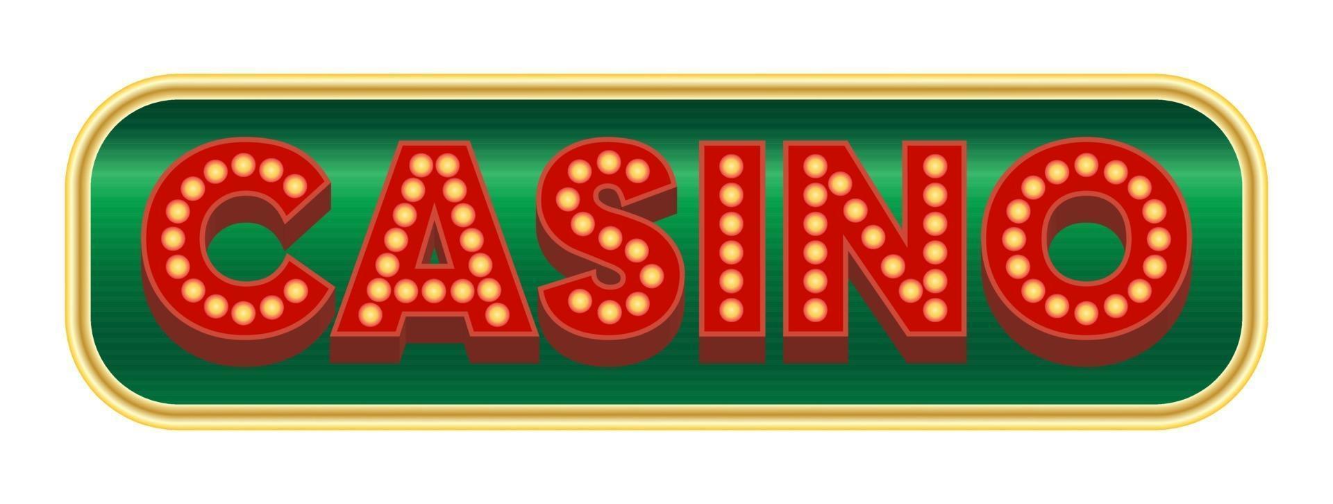 casino button sign on a white background vector