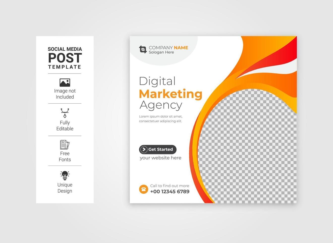 Modern Corporate Social Media Post Design vector