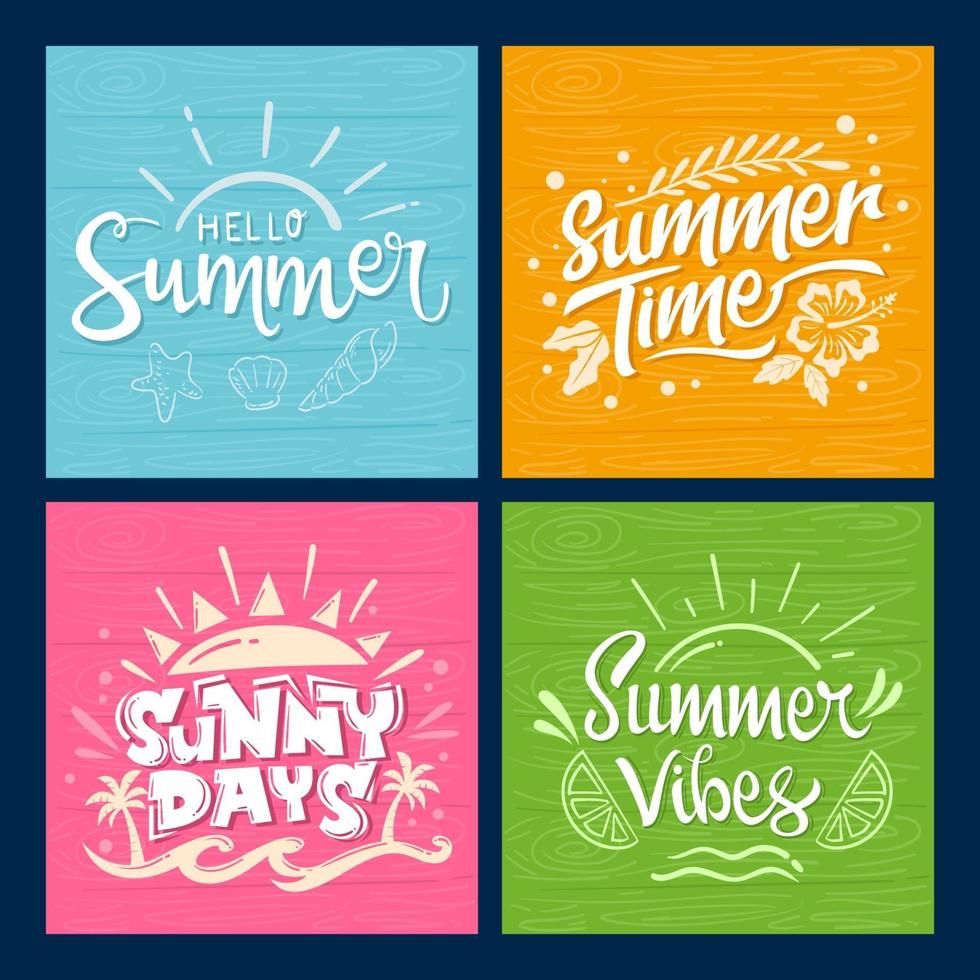 Summer Season Cards vector