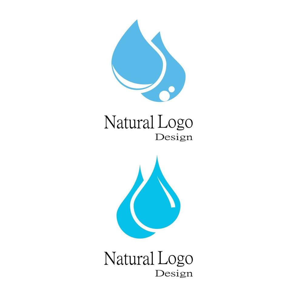 Diseño de ilustración de vector de plantilla de logotipo de gota de agua