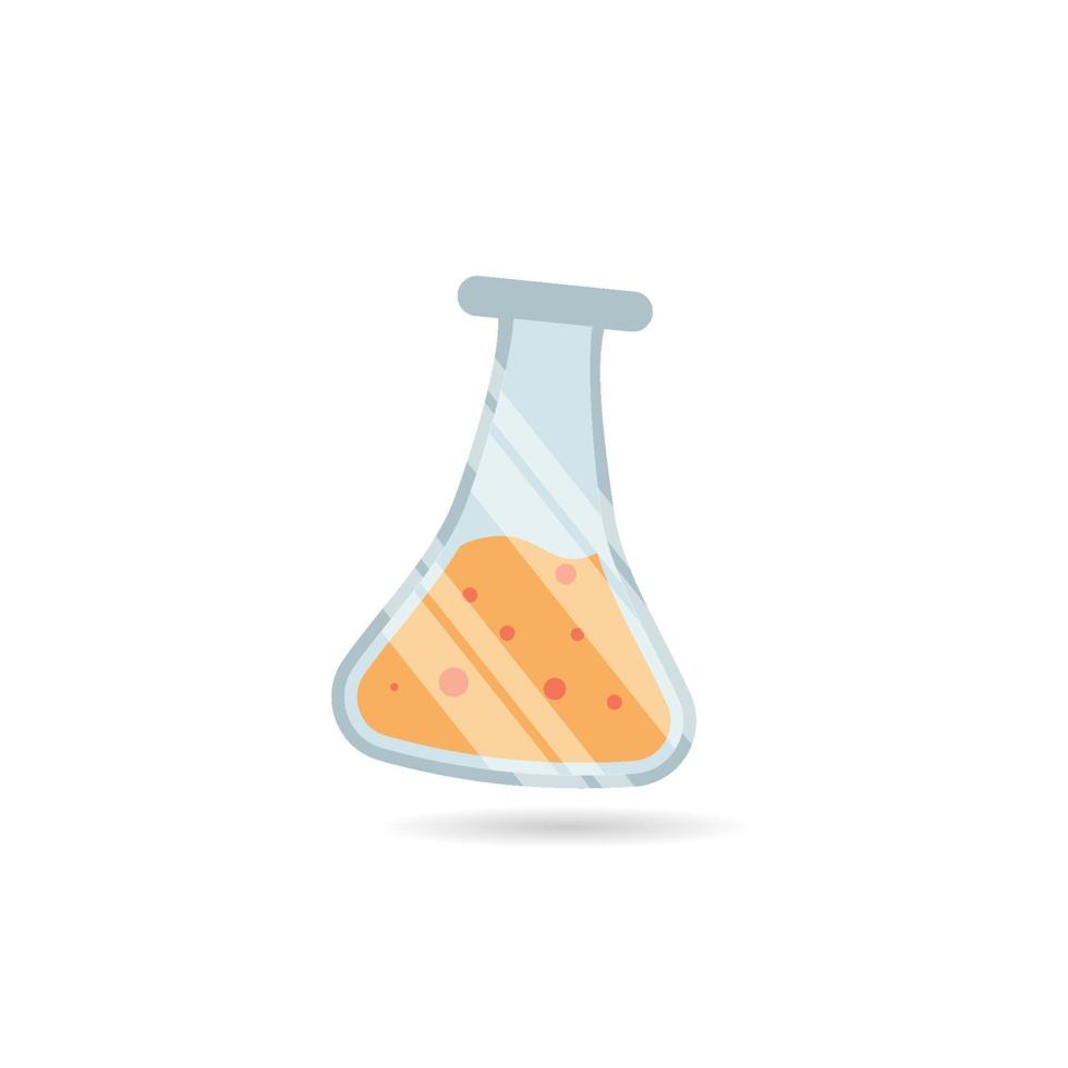 icono de tubo de laboratorio médico. estilo plano y diseño colorido, ilustración vectorial vector