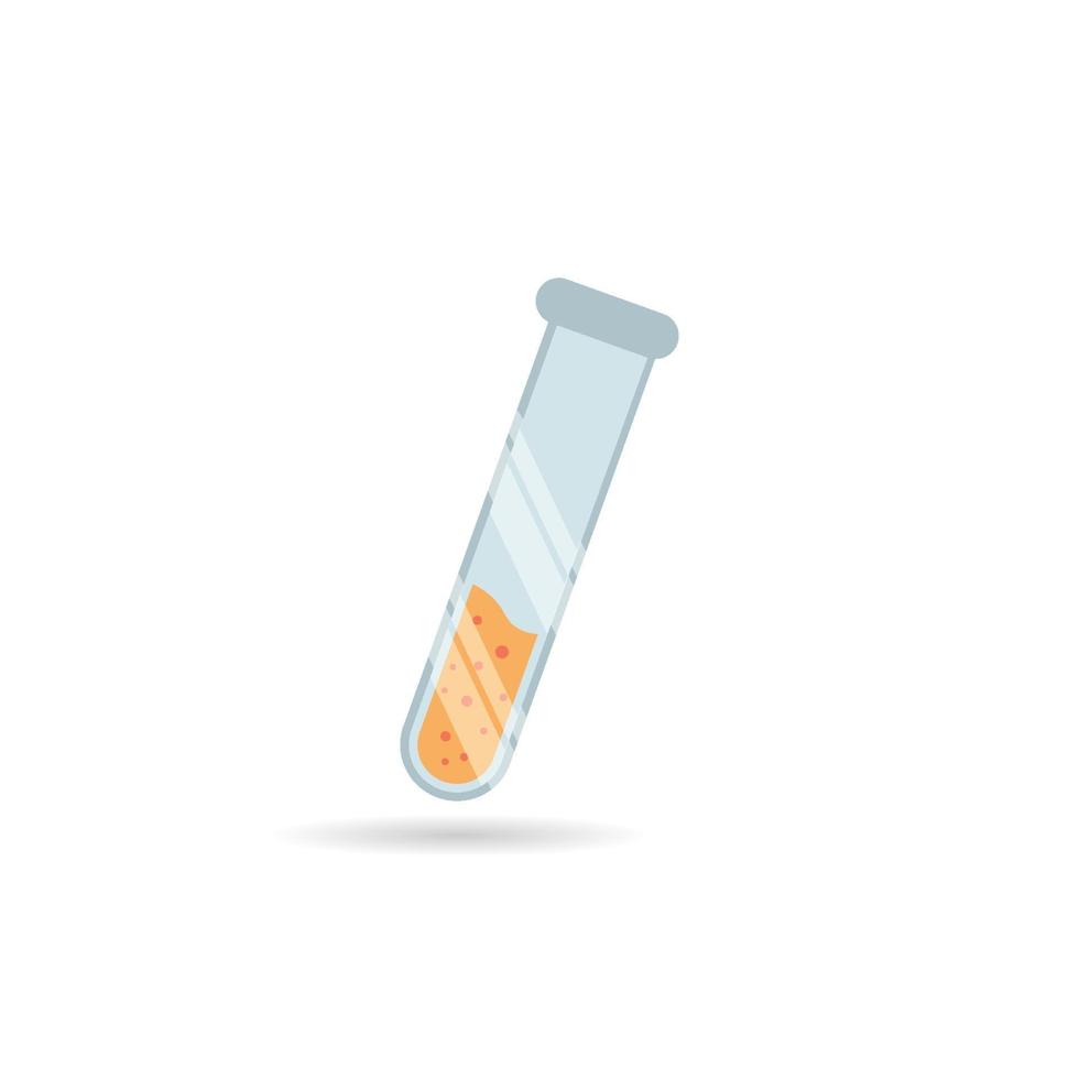 medical lab tube icon. flat style and colorful design, vector illustration