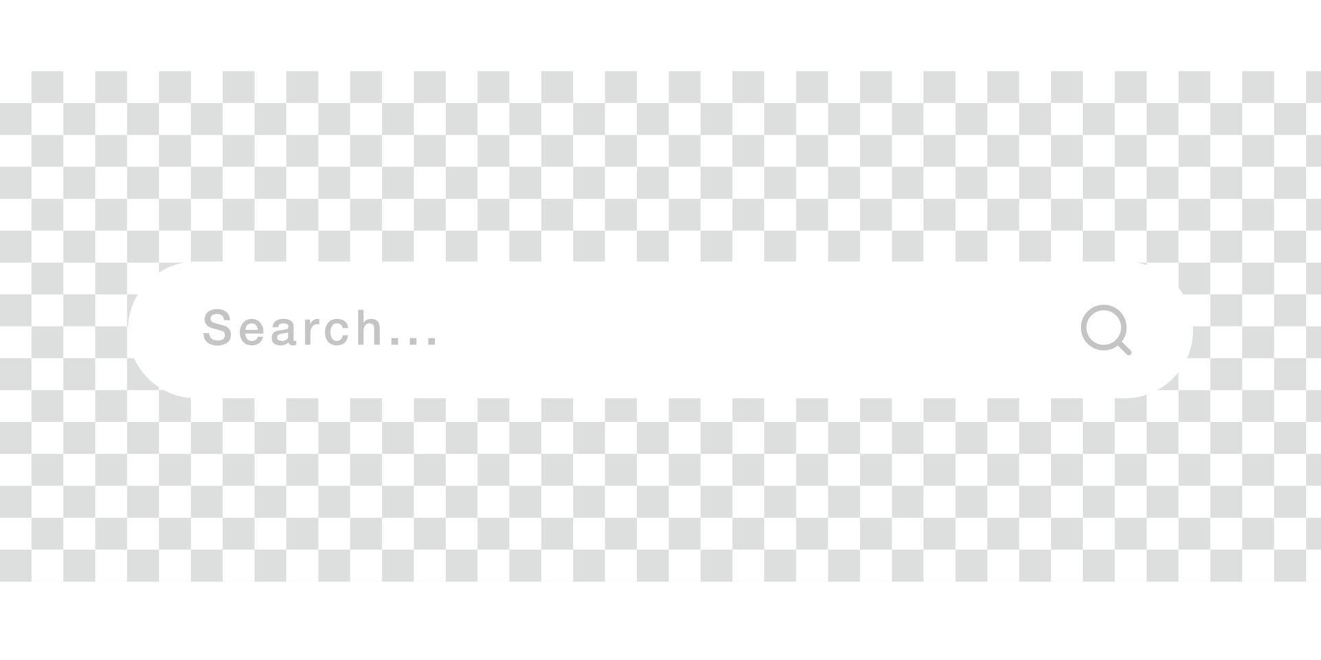 Search bar for browser with magnifying glass template on transparent ...