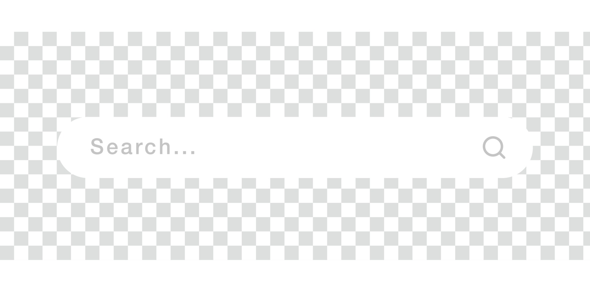 Search bar for browser with magnifying glass template on transparent ...