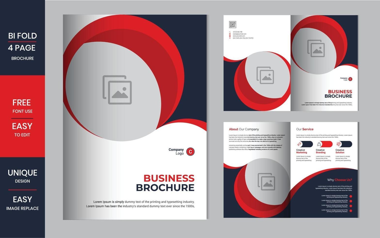 Business corporate brochure design template or flyer layout vector