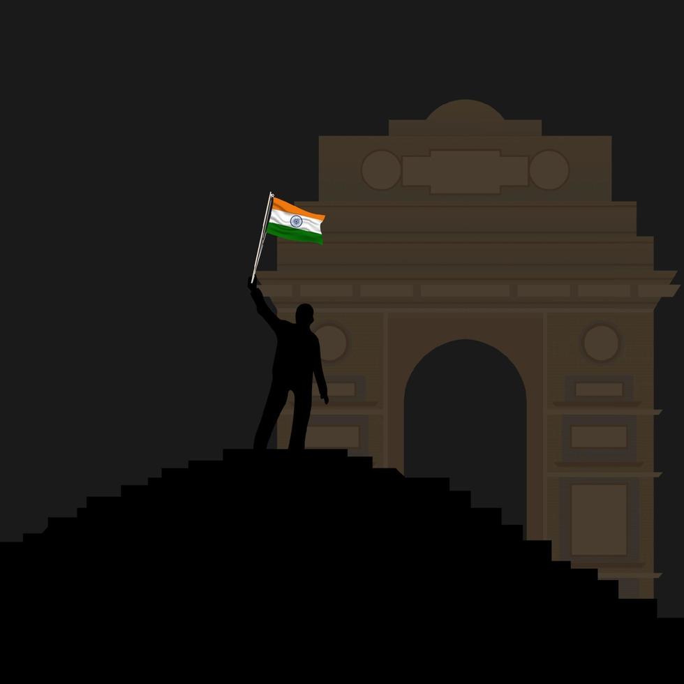 ilustración del feliz día de la república de india vector