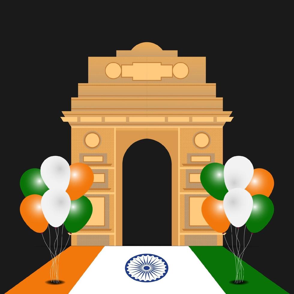 ilustración del feliz día de la república de india vector