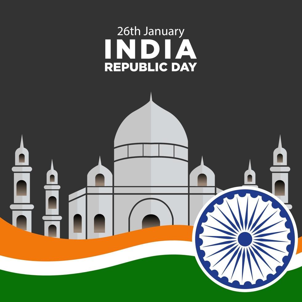 ilustración del feliz día de la república de india vector