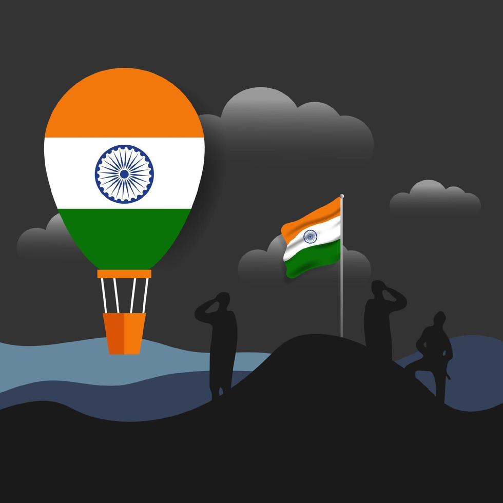 ilustración del feliz día de la república de india vector