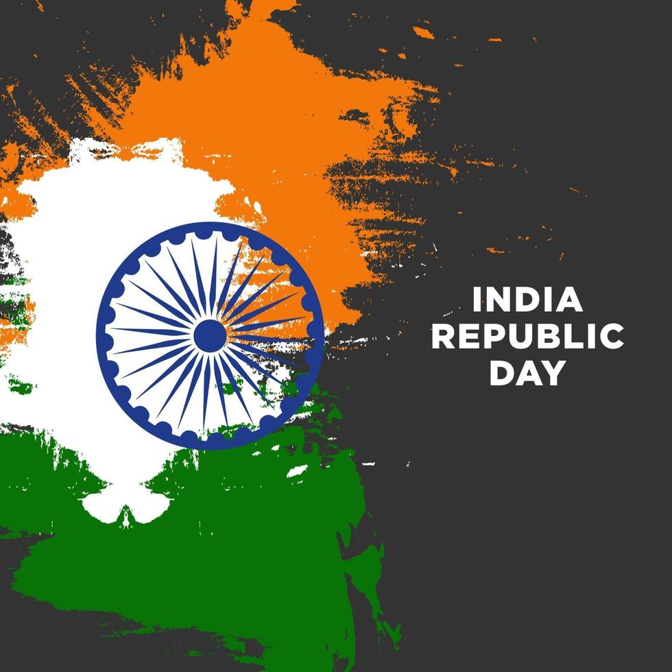 ilustración del feliz día de la república de india vector