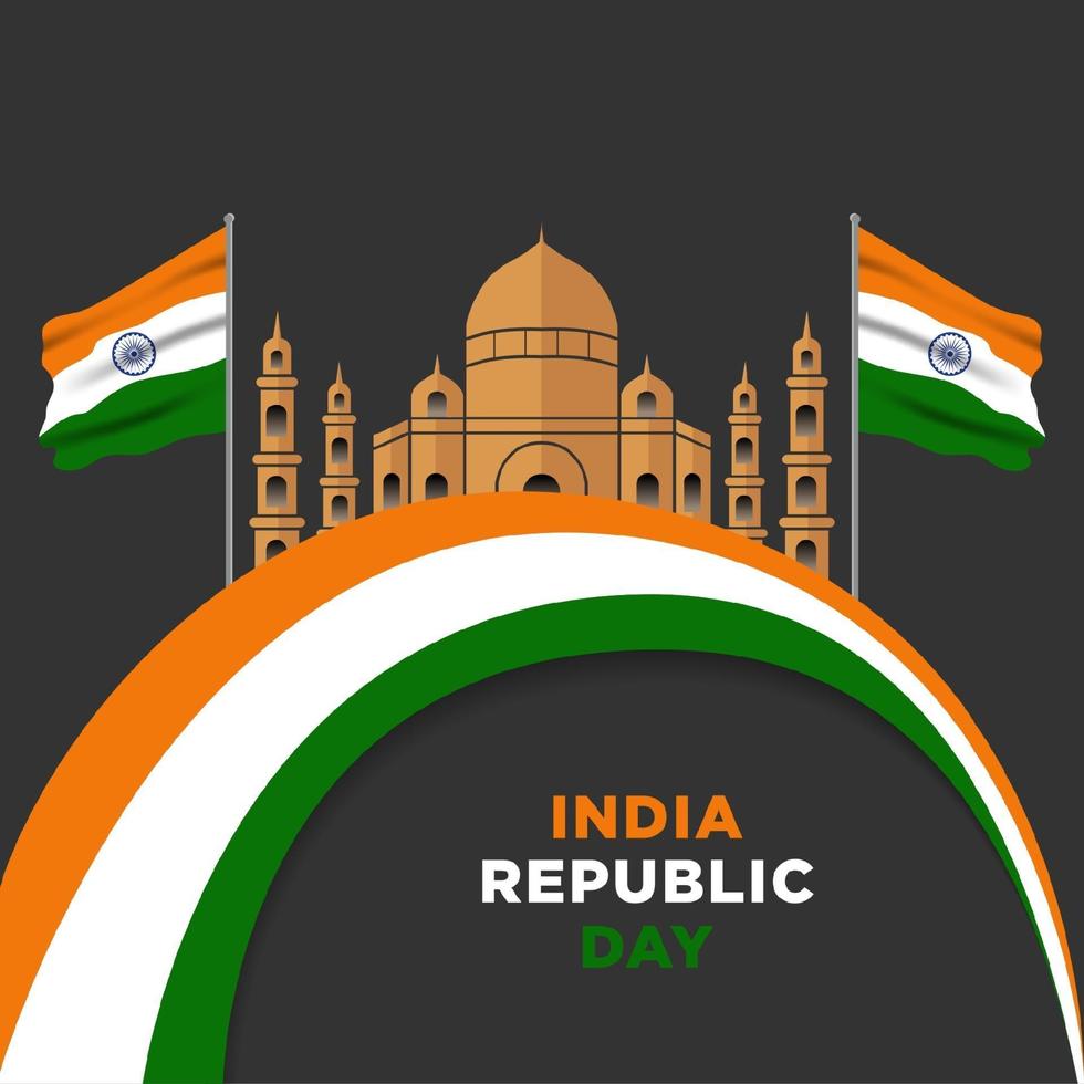 ilustración del feliz día de la república de india vector