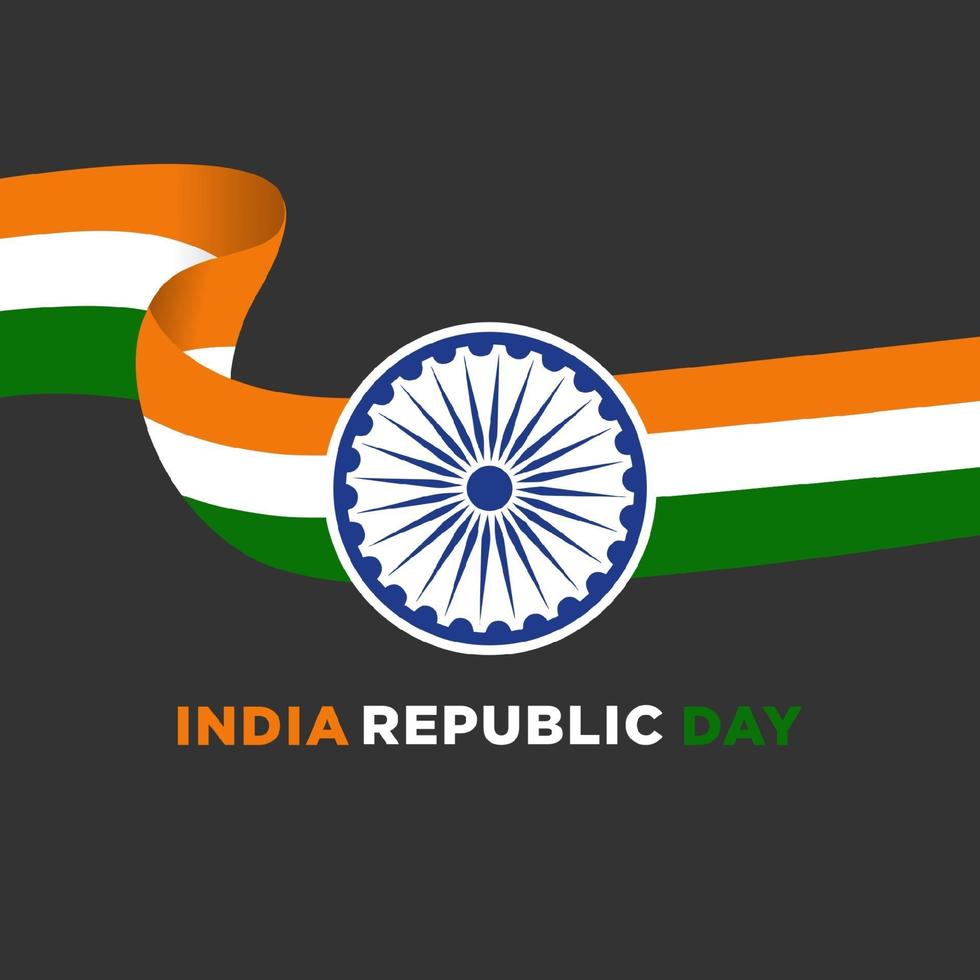 ilustración del feliz día de la república de india vector