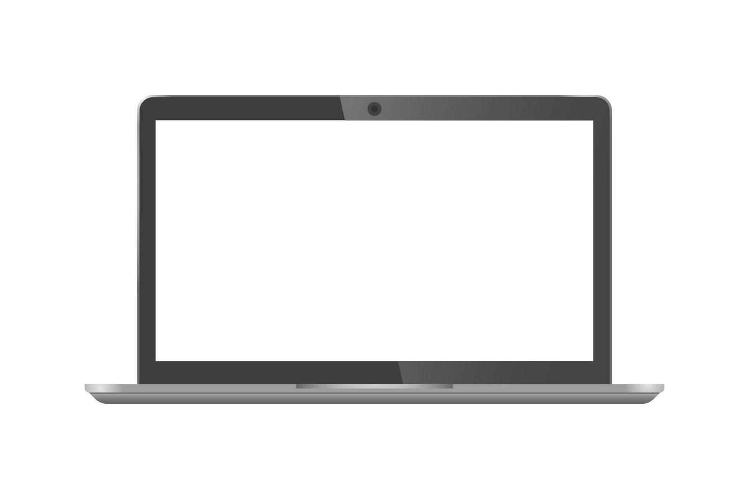 pantalla en blanco portátil negro vector