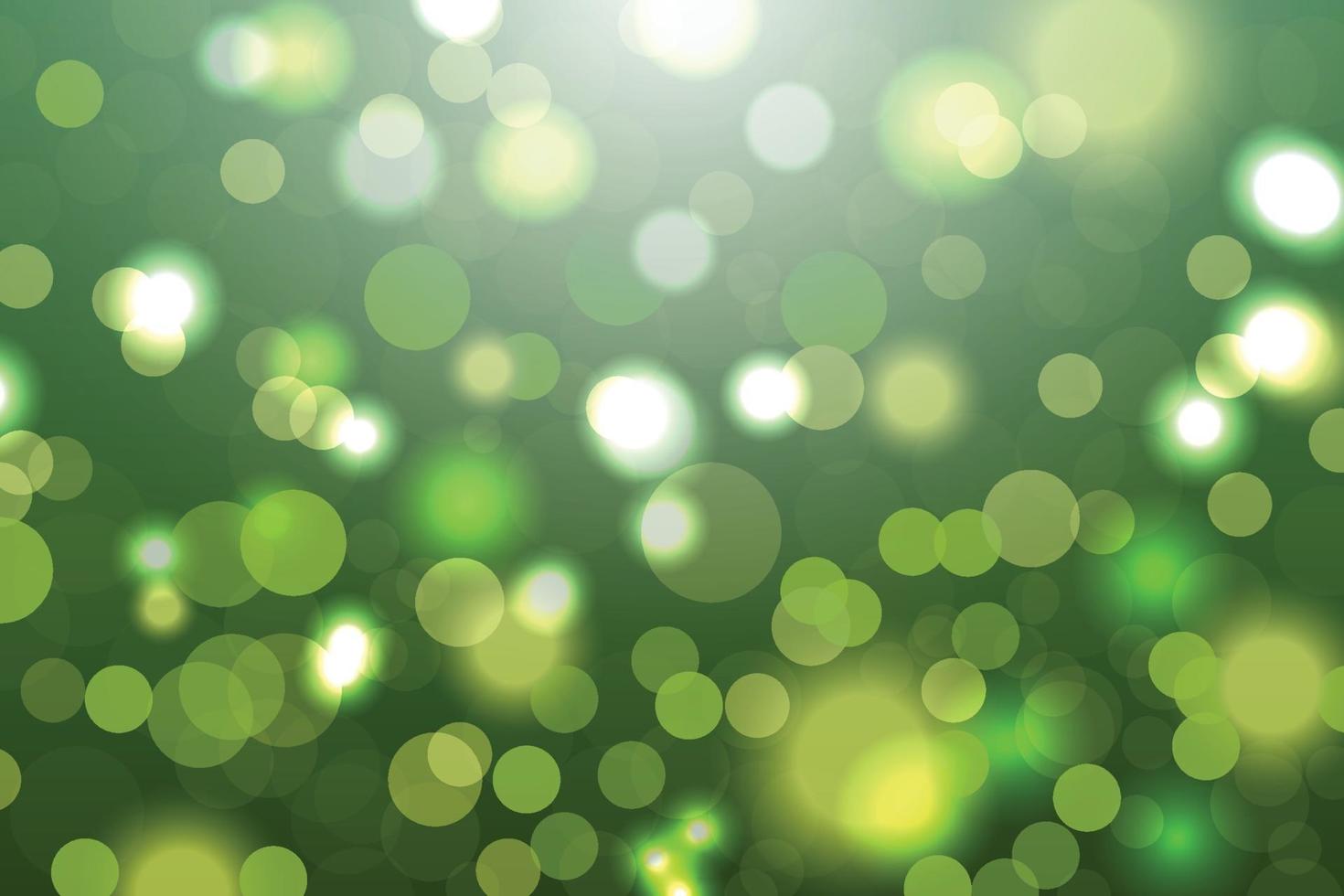Illustration of green bokeh abstract background vector