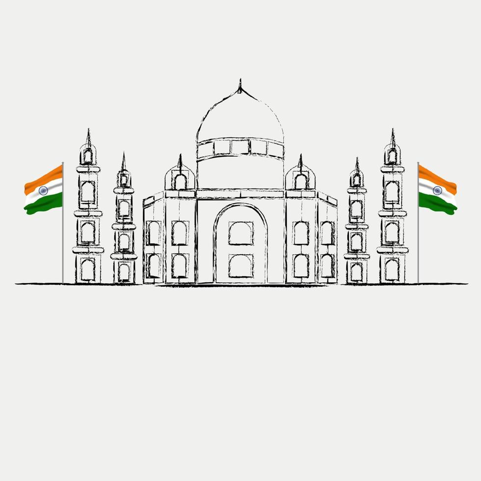 ilustración del feliz día de la república de india vector