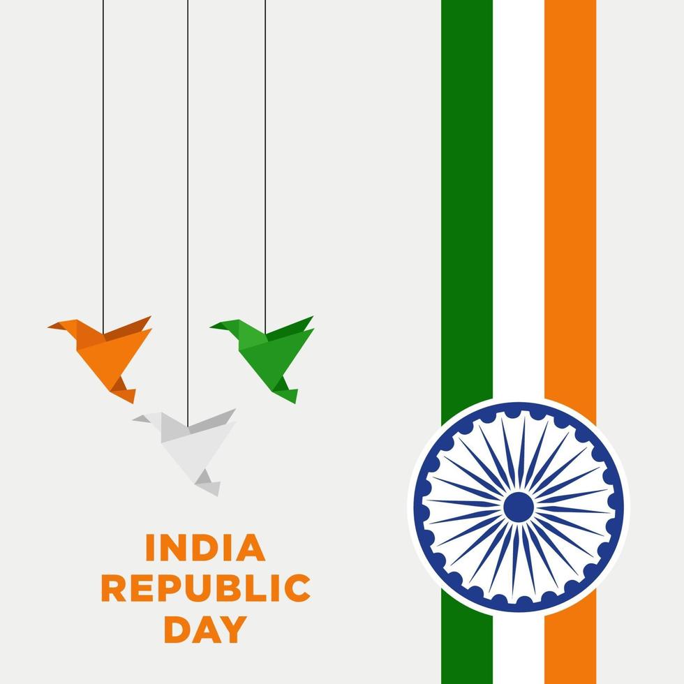 ilustración del feliz día de la república de india vector