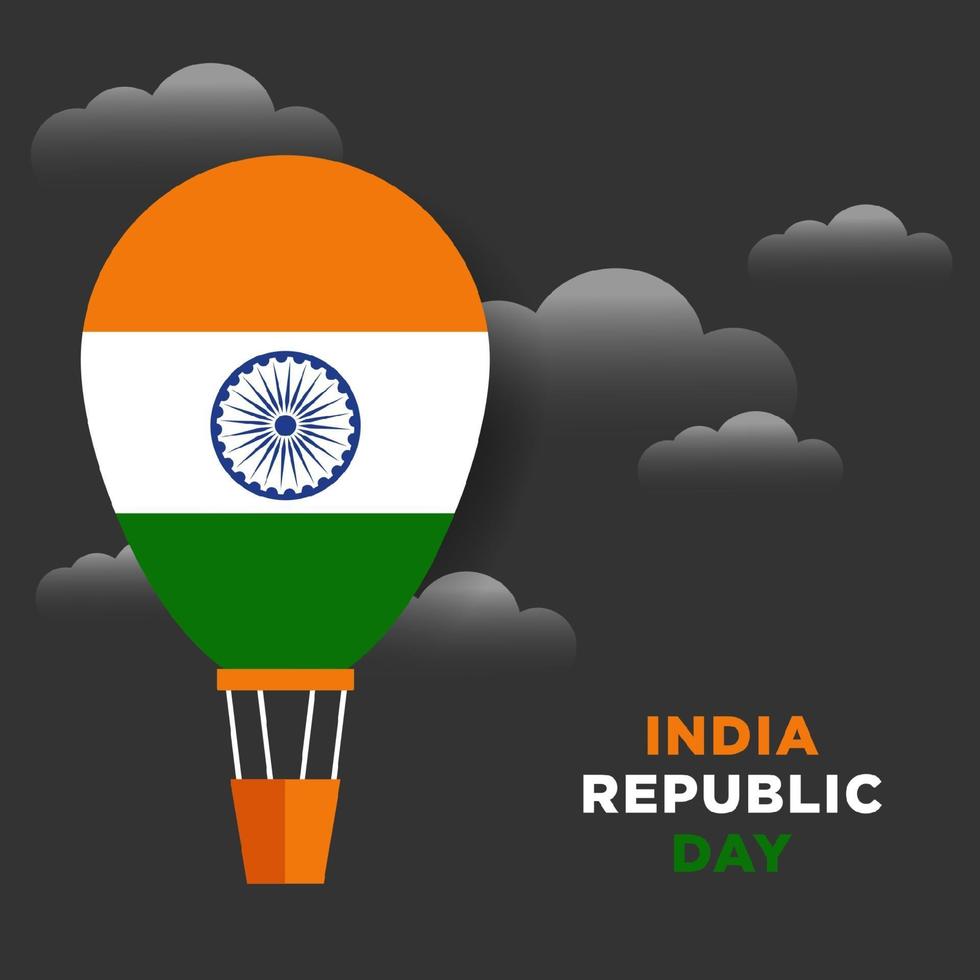 ilustración del feliz día de la república de india vector