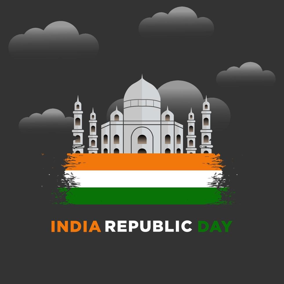 ilustración del feliz día de la república de india vector