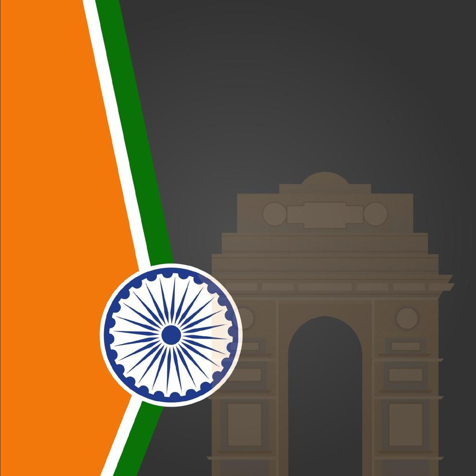 ilustración del feliz día de la república de india vector