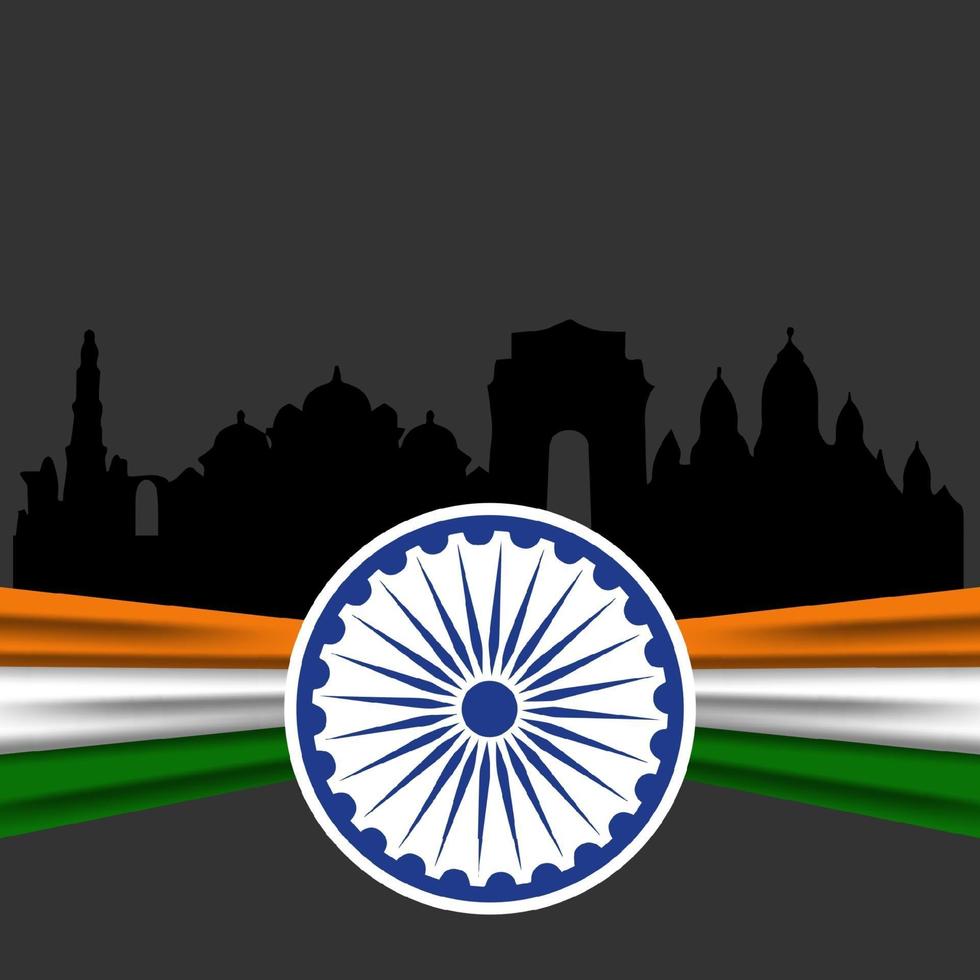 ilustración del feliz día de la república de india vector