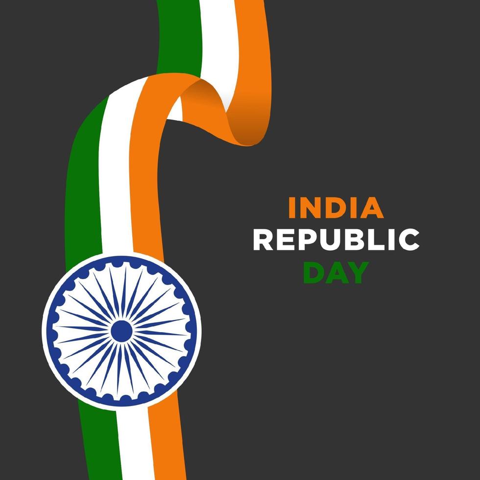 ilustración del feliz día de la república de india vector