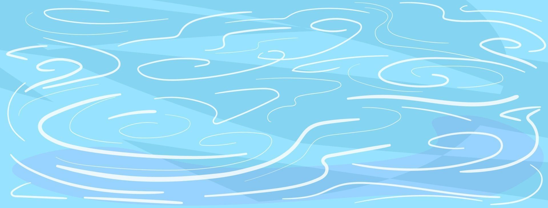 Fondo de pista de hielo con marcas de patinaje y hockey rayado líneas. Plantilla de banner azul con patrón de hielo abstracto. telón de fondo de invierno. concepto horizontal de la estación fría. vista lateral. ilustración vectorial. vector