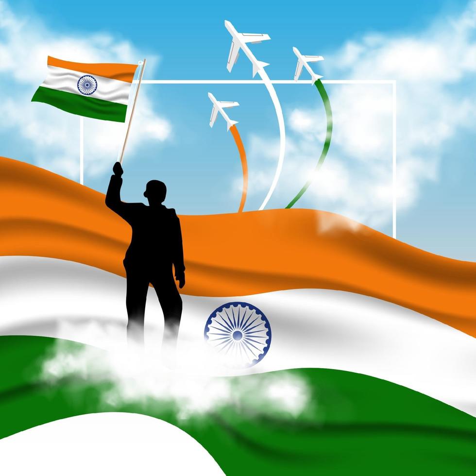 ilustración del feliz día de la república de india vector