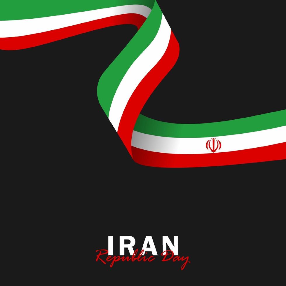 vector del día de la república con banderas de irán. celebración del día de la república de irán.